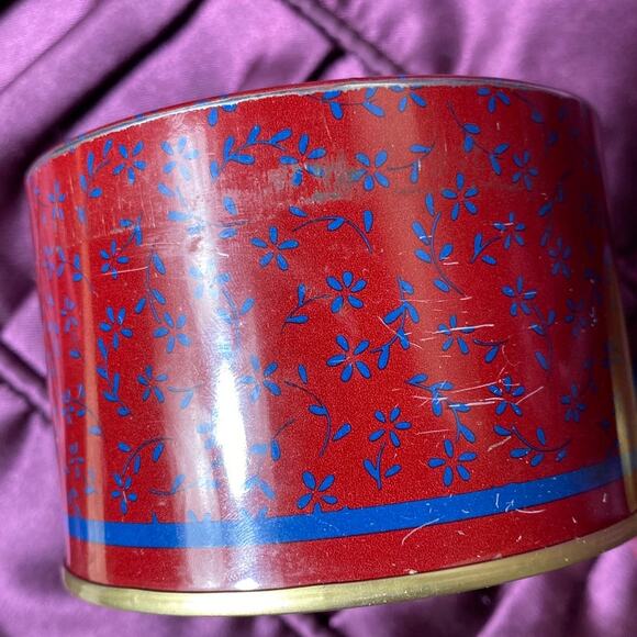 Kitty Cat Tin White Gray Vintage Round Blue Eye Trinket Decor Hallmark Taiwan - Picture 5 of 8